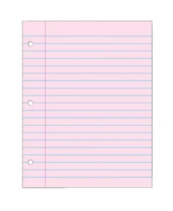 School Smart Filler Paper, 3-Hole Punched, 8-1/2 X 11 Inches, Pink, 100 Sheets