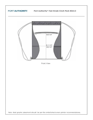 Port Authority Fast Break Cinch Pack - Set Of 2 6 Port Authority Fast Break Cinch Pack - Set Of 2 - Image 4