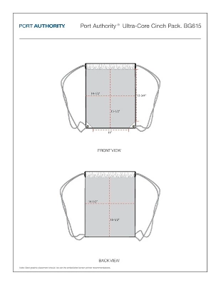 Port Authority Ultra-Core Cinch Pack - Set Of 3 6 Port Authority Ultra-Core Cinch Pack - Set Of 3 - Image 4