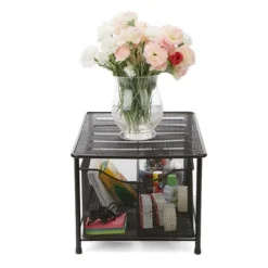 Mind Reader Storage Basket And Organizer [METAL MESH] 3-Compartment Pull-out / Sliding Organizing Drawer, Under The Sink Kitchen And Bathroom Shelf Cabinet (BLACK) -Office Product Store GUEST 0b9dee02 4506 48c2 b9f3 a664b147dae6