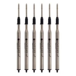 Monteverde Ballpoint Pen Refill Medium Point Black Ink 6 Pack (L133BK)