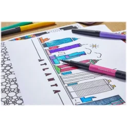 Paper Mate Flair Felt Pens Medium Point Assorted Inks 8/Pack (2134319)