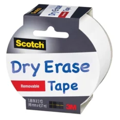 Scotch Dry Erase Removable Tape, 1.88 Inches X 5 Yards, White