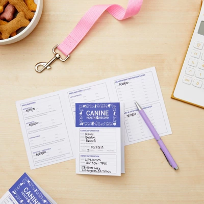 Juvale 24 Pack Puppy Vaccination Record Card, Dog Vaccine And Canine Health Booklets, 5 X 3.5 In 3 Juvale 24 Pack Puppy Vaccination Record Card, Dog Vaccine And Canine Health Booklets, 5 X 3.5 In