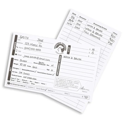 100 Pack Pet Grooming Card, Customer Information Cards Client Contact Profile Extender Pet Info Record Cards For Pet Dog Cat Groomers, 8 X 5 Inches 7 100 Pack Pet Grooming Card, Customer Information Cards Client Contact Profile Extender Pet Info Record Cards For Pet Dog Cat Groomers, 8 X 5 Inches - Image 5