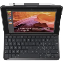 Logitech SLIM FOLIO Keyboard/Cover Case (Folio) Apple Pencil, IPad (2018), IPad (2017) - Black -Office Product Store GUEST 2eda08c3 bd8c 4c8a 9b69 d4bf3199bfad