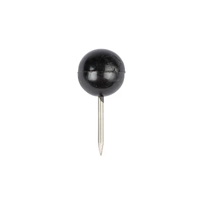 JAM PAPER Round Head Push Pins Black 100/Pack (346RTBL) 5 JAM PAPER Round Head Push Pins Black 100/Pack (346RTBL) - Image 3