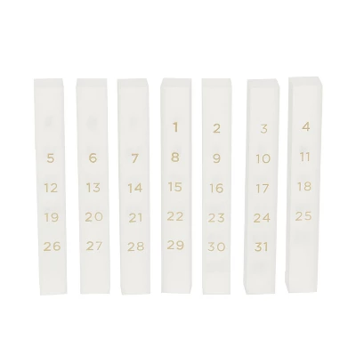 Russell+hazel Acrylic Monthly Calendar With Pen Holder Clear 5 Russell+hazel Acrylic Monthly Calendar With Pen Holder Clear - Image 3