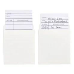 Best Paper Greetings 200 Piece Set Of 100 Self Adhesive Library Card Pockets And 100 Due Date Cards For Book Checkouts, 3 X 5 In -Office Product Store GUEST 4385b5c0 c1ac 46e7 b3c5 b67541764ebf
