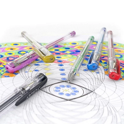 Arteza Gel Ink Pens, Metallic, Set Of 14 5 Arteza Gel Ink Pens, Metallic, Set Of 14 - Image 3