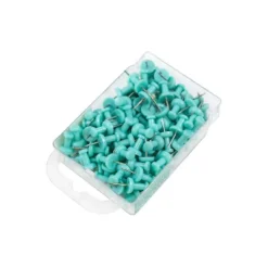 JAM Paper Colored Pushpins Teal Push Pins 2 Packs Of 100 22432067A -Office Product Store GUEST 49148f6c 3cf1 481b 9e81 6b23107119ae