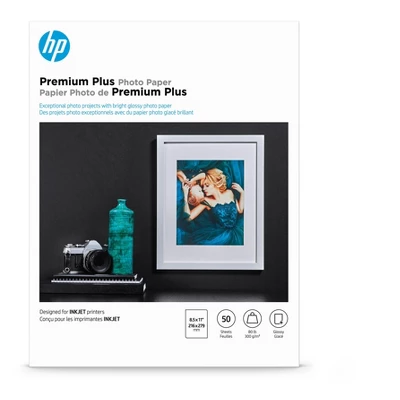HP Premium Plus Photo Paper 80 Lbs. Glossy 8-1/2 X 11 50 Sheets/Pack CR664A 3 HP Premium Plus Photo Paper 80 Lbs. Glossy 8-1/2 X 11 50 Sheets/Pack CR664A
