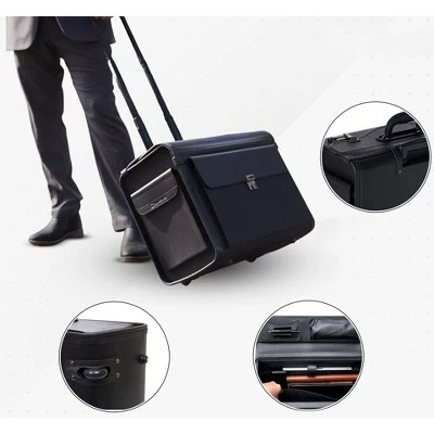 Alpine Swiss Rolling 17" Laptop Briefcase On Wheels Attache Lawyers Case Legal Size 3 Alpine Swiss Rolling 17" Laptop Briefcase On Wheels Attache Lawyers Case Legal Size