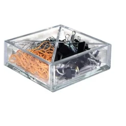 Azar Displays 6" Square Tray Four Compartment Desk Organizer