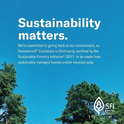 Hammermill Premium 110 Lb. Cardstock Paper 8.5" X 11" White 200 Sheets/Ream (168380R) 6 Hammermill Premium 110 Lb. Cardstock Paper 8.5" X 11" White 200 Sheets/Ream (168380R) - Image 4