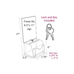 Azar Displays Molded Suggestion Box With Pocket Lock And Key M 206009