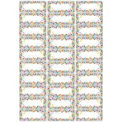 Ashley Productions Magnetic Die-Cut Small Foam Nameplates & Labels, Confetti, 30 Per Pack, 3 Packs