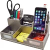 Victor Technology Wood Desk Organizer With Smart Phone Holder Classic Silver 5.5"" X 10.4"" X 3.5"" -Office Product Store GUEST 6e5d4fd8 1e9f 438e 8243 1dccbf3c88a0
