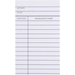 Paper Junkie 250 Pack Blank Library Cards For School Book Checkouts, CDs, DVDs, Vinyl Records, Classroom Supplies, White, 3 X 5 In -Office Product Store GUEST 73540952 1450 41b6 ac5e 19d724a3ba79