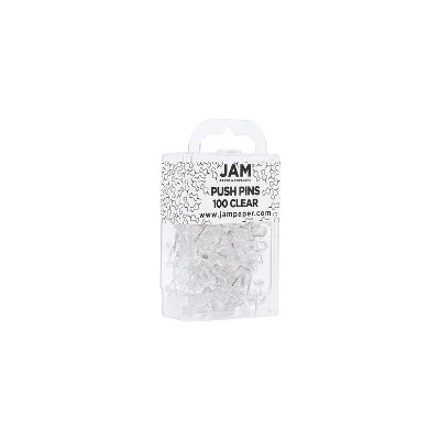 JAM Paper Push Pins Clear 2/Pack (2224190501a) 2224190501A 4 JAM Paper Push Pins Clear 2/Pack (2224190501a) 2224190501A - Image 2