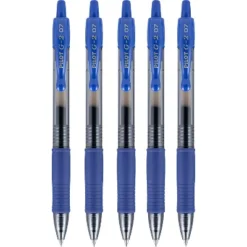 Pilot G2 Retractable Gel Pens Fine Point Blue Ink 5 Pack (31299) 755960