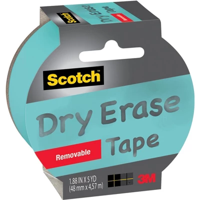 Scotch Dry Erase Removable Tape, 1.88 Inches X 5 Yards, Blue 4 Scotch Dry Erase Removable Tape, 1.88 Inches X 5 Yards, Blue - Image 2