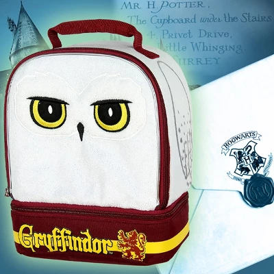 Harry Potter Hedwig The Owl Gryffindor House Dual Compartment Insulated Lunch Bag Multicoloured 4 Harry Potter Hedwig The Owl Gryffindor House Dual Compartment Insulated Lunch Bag Multicoloured - Image 2