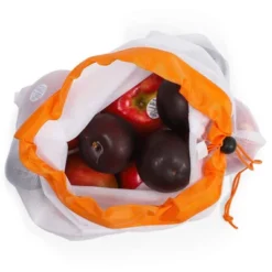 Juvale 18-Pack Reusable Mesh Produce Bags, Washable Food Fruit Vegetable Storage Bags Eco Friendly, 3 Colors, 3 Sizes -Office Product Store GUEST 819b0132 28ea 4d67 b4d6 1fbe6325ed30