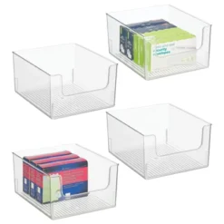 MDesign Plastic Home Office Storage Bin Container, Desk Organizer, 4 Pack -Office Product Store GUEST 85ef8eaf def7 4db9 8c5c 2b8f00c73642