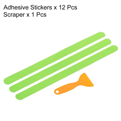 Unique Bargains Non Slip Bathtub Stickers Safety Shower Treads Adhesive Decal Square With Scraper For Stairs Green 1.25 Ft X 0.8Inch 4 Unique Bargains Non Slip Bathtub Stickers Safety Shower Treads Adhesive Decal Square With Scraper For Stairs Green 1.25 Ft X 0.8Inch - Image 2