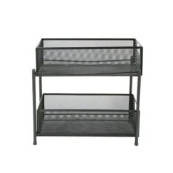 Mind Reader Metal Mesh Heavy Duty Organizer [2 TIER] Slide Out Basket Drawer For Kitchen, Bathroom, Office Desk (BLACK) -Office Product Store GUEST 8b141a9c 5f14 4c51 b1ec 5292c67c831b