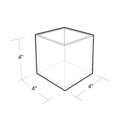 Azar Displays 4", 5", 6" Deluxe Clear Acrylic Square Cube Bin Set For Counter -Office Product Store GUEST 8b6cf2d4 13e6 4d72 b3d0 925cd5c9df2b
