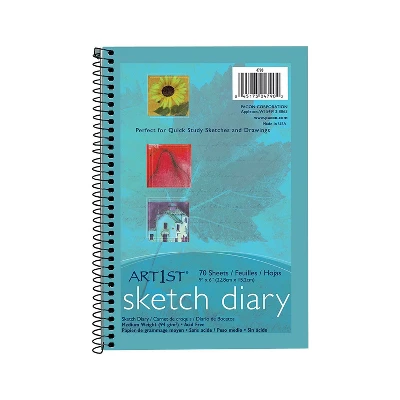 Pacon Art 1st Sketch Diary 9" X 6" White 70 Sheets/Pad (4790) P4790 3 Pacon Art 1st Sketch Diary 9" X 6" White 70 Sheets/Pad (4790) P4790