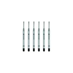 Monteverde Ballpoint Pen Refill Fine Point Black Ink 6 Pack (P423BK)