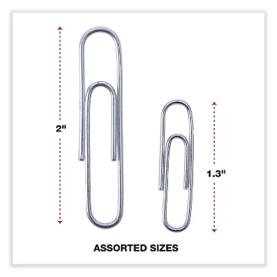 Universal Plastic-Coated Paper Clips No. 1 Clear/Silver 1000/Pack 21001 4 Universal Plastic-Coated Paper Clips No. 1 Clear/Silver 1000/Pack 21001 - Image 2