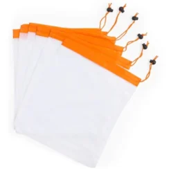 Juvale 18-Pack Reusable Mesh Produce Bags, Washable Food Fruit Vegetable Storage Bags Eco Friendly, 3 Colors, 3 Sizes -Office Product Store GUEST a3c3f542 46cd 4860 a234 05bdfb26ca29