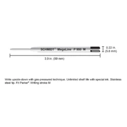Schmidt Ink Schmidt P950 Megaline Pressurized Ballpoint Refill Fits Parker Ballpoint Pens Medium -Office Product Store GUEST a6b2783c 33dc 4f5b 8778 410a6eeaf668