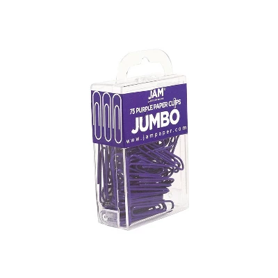 JAM Paper Colored Jumbo Paper Clips Large 2 Inch Purple Paperclips 42186879A 4 JAM Paper Colored Jumbo Paper Clips Large 2 Inch Purple Paperclips 42186879A - Image 2