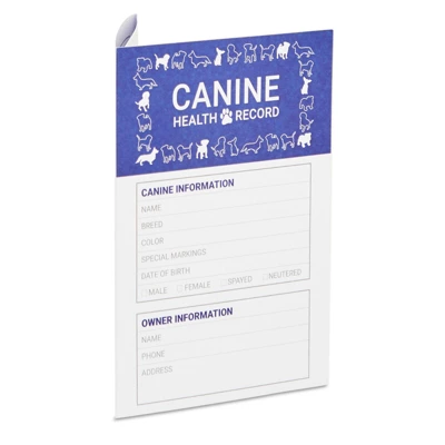Juvale 24 Pack Puppy Vaccination Record Card, Dog Vaccine And Canine Health Booklets, 5 X 3.5 In 7 Juvale 24 Pack Puppy Vaccination Record Card, Dog Vaccine And Canine Health Booklets, 5 X 3.5 In - Image 5