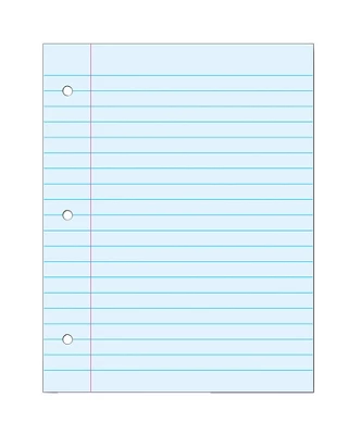 School Smart Filler Paper, 3-Hole Punched, 8-1/2 X 11 Inches, Blue, 100 Sheets 3 School Smart Filler Paper, 3-Hole Punched, 8-1/2 X 11 Inches, Blue, 100 Sheets