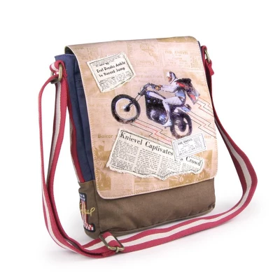 Crowded Coop, LLC Evel Knievel Legacy Canvas Messenger Bag 3 Crowded Coop, LLC Evel Knievel Legacy Canvas Messenger Bag
