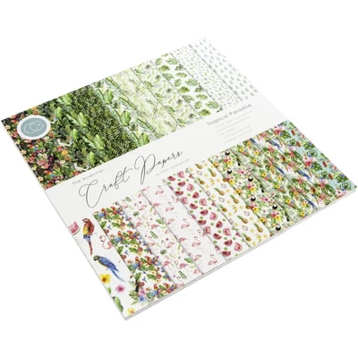Craft Consortium Double-Sided Paper Pad 12"X12" 30/Pkg-Tropical Paradise, 20 Designs 3 Craft Consortium Double-Sided Paper Pad 12"X12" 30/Pkg-Tropical Paradise, 20 Designs