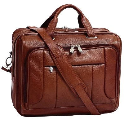 McKlein 15" River West Pebble Grain Calfskin Leather Laptop Bag - Brown 3 McKlein 15" River West Pebble Grain Calfskin Leather Laptop Bag - Brown