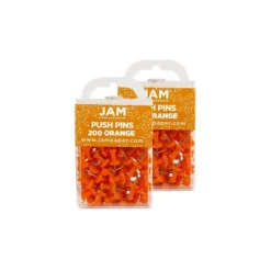 JAM Paper Colored Pushpins Orange Push Pins 2 Packs Of 100 222419052A -Office Product Store GUEST b5e99fe3 b993 4e71 a8e3 521904e6adb1