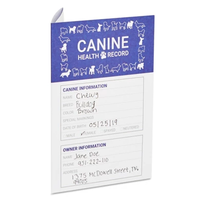 Juvale 24 Pack Puppy Vaccination Record Card, Dog Vaccine And Canine Health Booklets, 5 X 3.5 In 8 Juvale 24 Pack Puppy Vaccination Record Card, Dog Vaccine And Canine Health Booklets, 5 X 3.5 In - Image 6