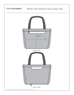 Port Authority Classic Exec Laptop Tote With Faux Leather Trim -Office Product Store GUEST c5ca13b6 517a 4666 bcd7 2f0505db73a8