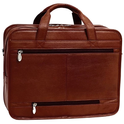 McKlein 15" River West Pebble Grain Calfskin Leather Laptop Bag - Brown 5 McKlein 15" River West Pebble Grain Calfskin Leather Laptop Bag - Brown - Image 3