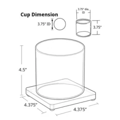Azar Displays Large Single Cup Acrylic Deluxe Holder -Office Product Store GUEST caebf762 04bf 4925 9b83 97d2240382ea