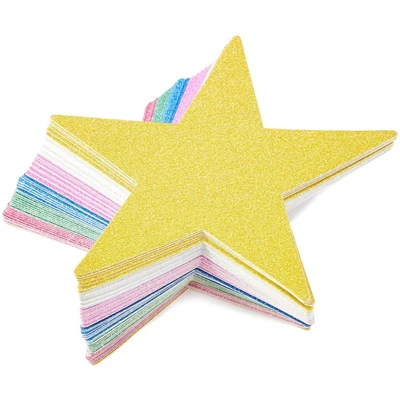 Bright Creations Glitter Star Cutouts (60 Count), 6 Colors 3 Bright Creations Glitter Star Cutouts (60 Count), 6 Colors