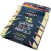 Sargent Art Watercolor Pencils, Thick Tips, Assorted Colors, Set Of 72